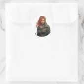 Wasteland Vrouw Warrior Ronde Sticker (Tas)