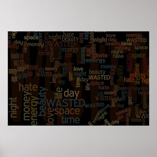 Wastwoorden Collage Poster (Voorkant)