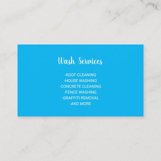 Wasvenster onder druk Wassen #2 Visitekaartje (Achterkant)