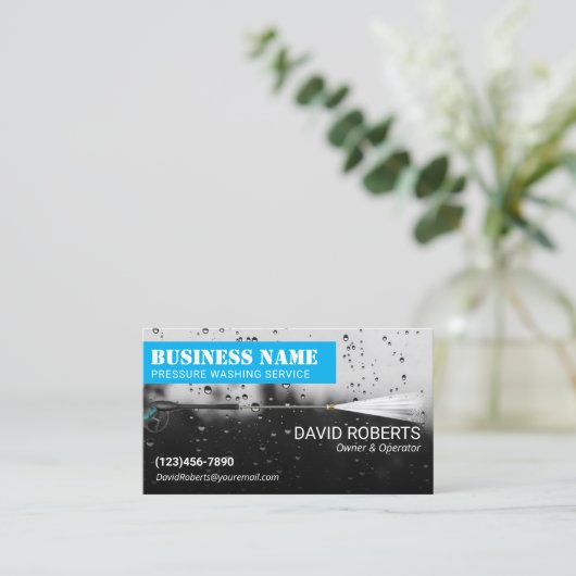 Wasvenster onder druk Wassen #2 Visitekaartje (Staand voorkant)