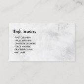 Wasvenster onder druk Wassen Visitekaartje (Achterkant)