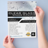 Wasvenster, venster reinigen Adverteren Flyer (Hand)