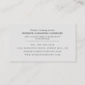 Wasvenster, Windows reiniger, reinigingsservice Visitekaartje (Achterkant)