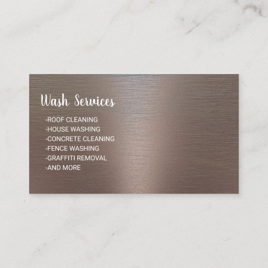 Wasvermogen drukpers Metaalreiniging koper Visitekaartje (Achterkant)