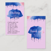 Wasvoorschriften Kleding Lila Visitekaartje (Voorkant / Achterkant)