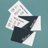 Wasvoorschriften Zwart Wit Grijs Dank u wel Bu Visitekaartje