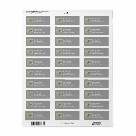 Wasvormig etiket op Shell (Full Sheet)