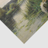 Wasvrouw aan de waterkant van Daniel Knight Tissuepapier (Detail)