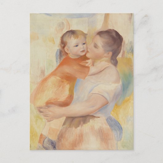 Wasvrouw en kind (1886) Pierre-Auguste Renoir Briefkaart (Voorkant)