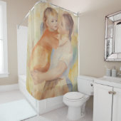 Wasvrouw en kind (1886) Pierre-Auguste Renoir Douchegordijn (In situ)