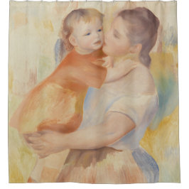 Wasvrouw en kind (1886) Pierre-Auguste Renoir Douchegordijn