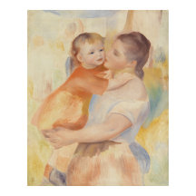 Wasvrouw en kind (1886) Pierre-Auguste Renoir