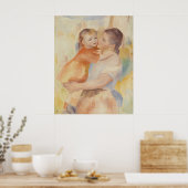 Wasvrouw en kind (1886) Pierre-Auguste Renoir Poster (Keuken)