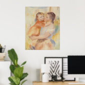 Wasvrouw en kind (1886) Pierre-Auguste Renoir Poster (Thuiskantoor)