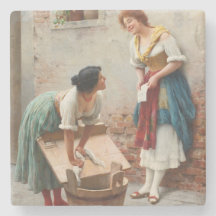 Wasvrouwen delen het nieuws
