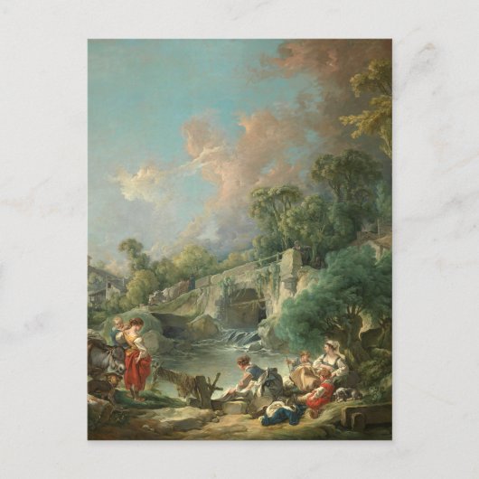 Wasvrouwen - François Boucher Briefkaart (Voorkant)