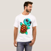 Waswas schilderen schildpad t-shirt (Voorkant volledig)