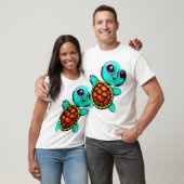 Waswas schilderen schildpad t-shirt (Unisex)