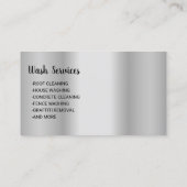 Waswasmachine voor druk Wasreiniging Faux metaal Visitekaartje (Achterkant)