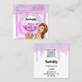 Waswasprogramma's QR-codeschijven Vierkante Visitekaartje (Voorkant / Achterkant)