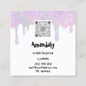 Waswasprogramma's QR-codeschijven Vierkante Visitekaartje (Achterkant)