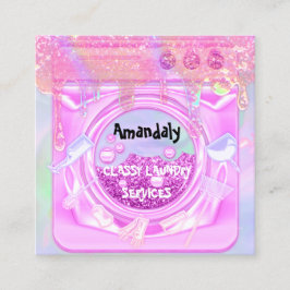 Waswasservice QR Code Maid Home Vierkante Visitekaartje