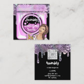 Waswasservice QR-code zeep Vierkante Visitekaartje (Voorkant / Achterkant)