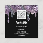 Waswasservice QR-code zeep Vierkante Visitekaartje (Achterkant)