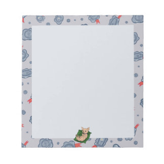 Waszegel met bloemen notitieblok