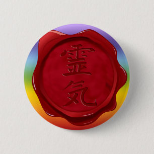 waszegel - REIKI Kleur van kinderen Ronde Button 5,7 Cm