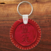waszegel - REIKI | rode bloem Sleutelhanger (Voorkant)