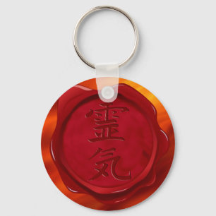 waszegel - REIKI rode vuurgolven Sleutelhanger
