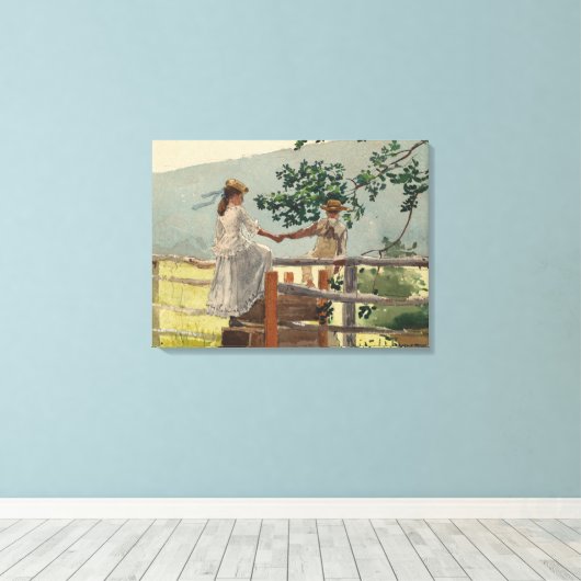 waszuiger op de roer canvas afdruk (Insitu (Houten vloer))