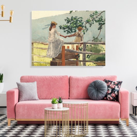 waszuiger op de roer canvas afdruk (Insitu (Woonkamer))