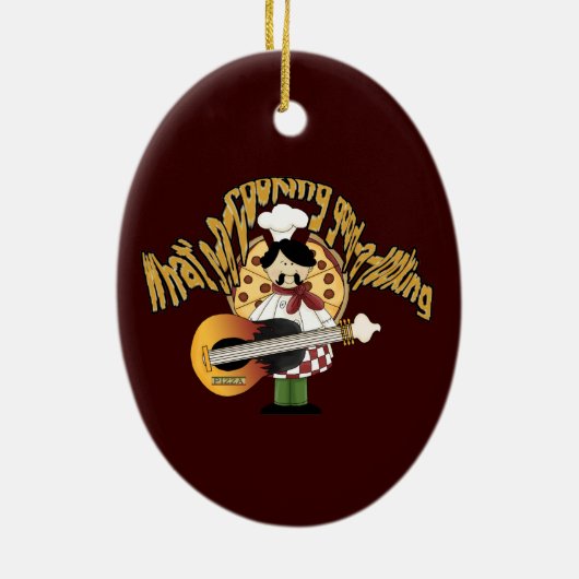 Wat-a-kookend-goed-a-kijkt Keramisch Ornament (Achterkant)