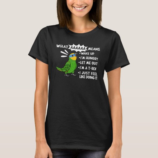 Wat AAAAAA betekent dat ik Oranje wingel Amazon aa T-shirt (Voorkant)