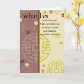 Wat achter ons ligt kaart (Gele Bloem)