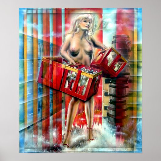 wat... afdrukken, drinken, kunstdronk, poster, kun poster (Voorkant)