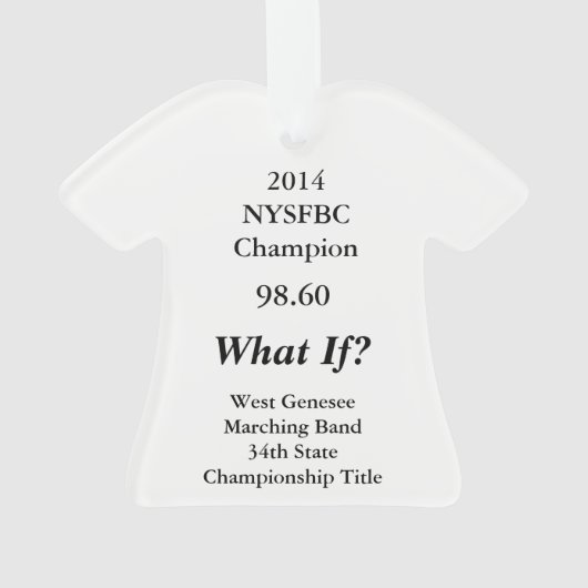 Wat als? 2014 West Genesee Marching Band ornament (achterkant)