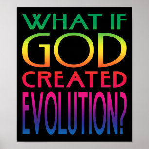 Wat Als God Evolutie Schiep? Intelligent Ontwerp Poster