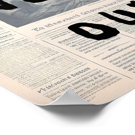 Wat als het allemaal werkt - Retro krantenstijl Poster (Hoek)