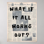 Wat als het allemaal werkt - Retro krantenstijl Poster (Voorkant)