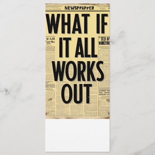 Wat als het allemaal werkt Retro krantentypografie Menu (Voorkant)