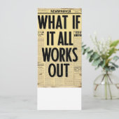 Wat als het allemaal werkt Retro krantentypografie Menu (Staand voorkant)