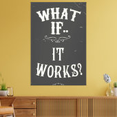 Wat als het werkt? canvas afdruk (Insitu (Woonkamer))