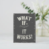 Wat als... het werkt? Inspirerende quote Briefkaart (Staand voorkant)