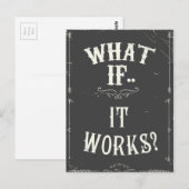 Wat als... het werkt? Inspirerende quote Briefkaart (Voorkant / Achterkant)