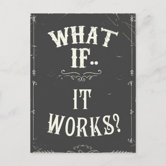 Wat als... het werkt? Inspirerende quote Briefkaart (Voorkant)