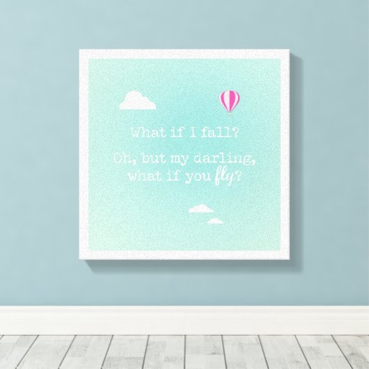 "Wat als ik herfst? maar mijn lieveling, wat als j Canvas Afdruk (Insitu (Houten vloer))