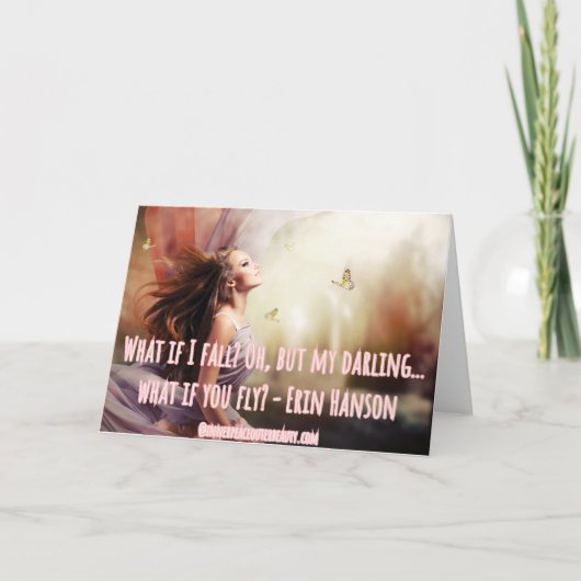 Wat als ik - het citaat van Erin Hanson val Kaart (Voorkant)